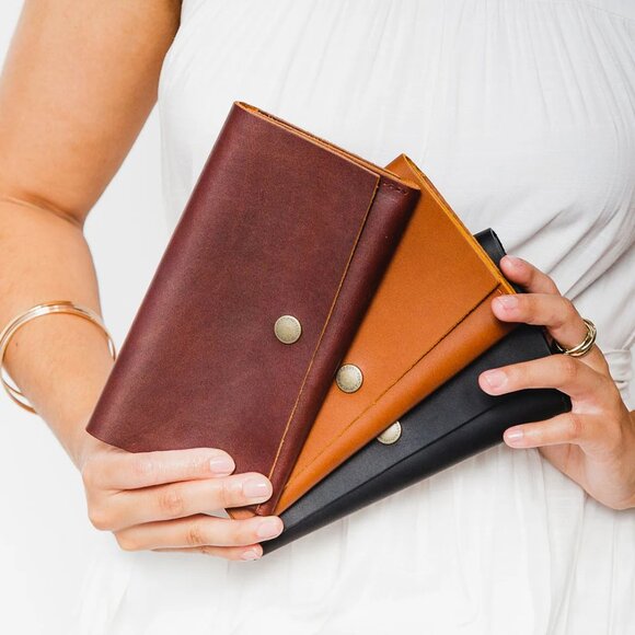 Portland Leather, Rancher Wallet/Clutch, Dark Brown (Grizzly?), BNNU - Picture 9 of 10